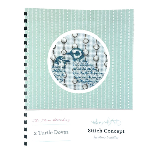 The Plum Stitchery Two Turtle Doves Stitch Concept Guide from Whimsical Stitch