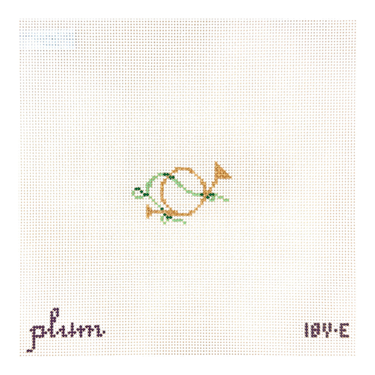 The Plum Stitchery Victorian Christmas - Horn Needlepoint Canvas