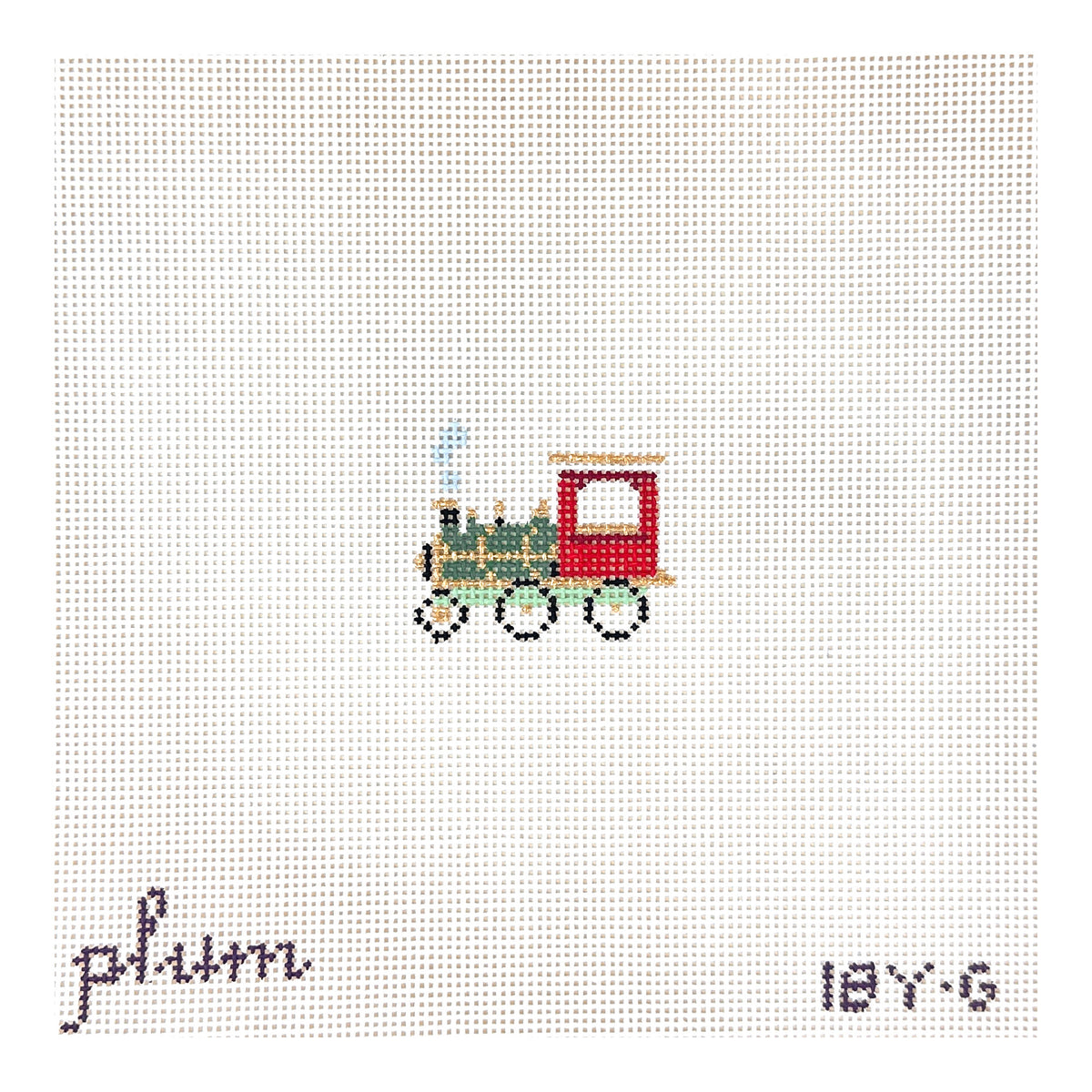 The Plum Stitchery Victorian Christmas - Train Needlepoint Canvas