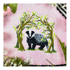 The Stitch Crypt Badger in the Burrow Cross Stitch Pattern