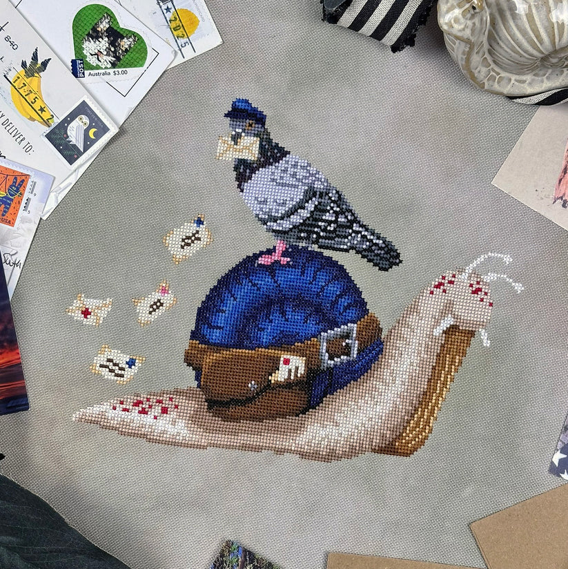 The Stitch Crypt Snail Mail Cross Stitch Pattern