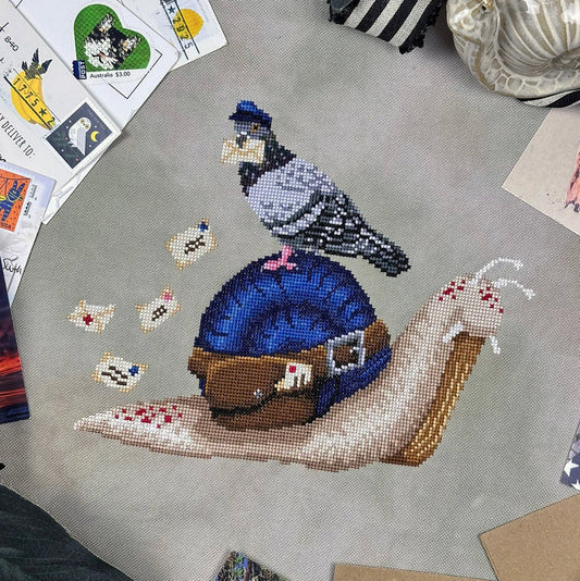 The Stitch Crypt Snail Mail Cross Stitch Pattern