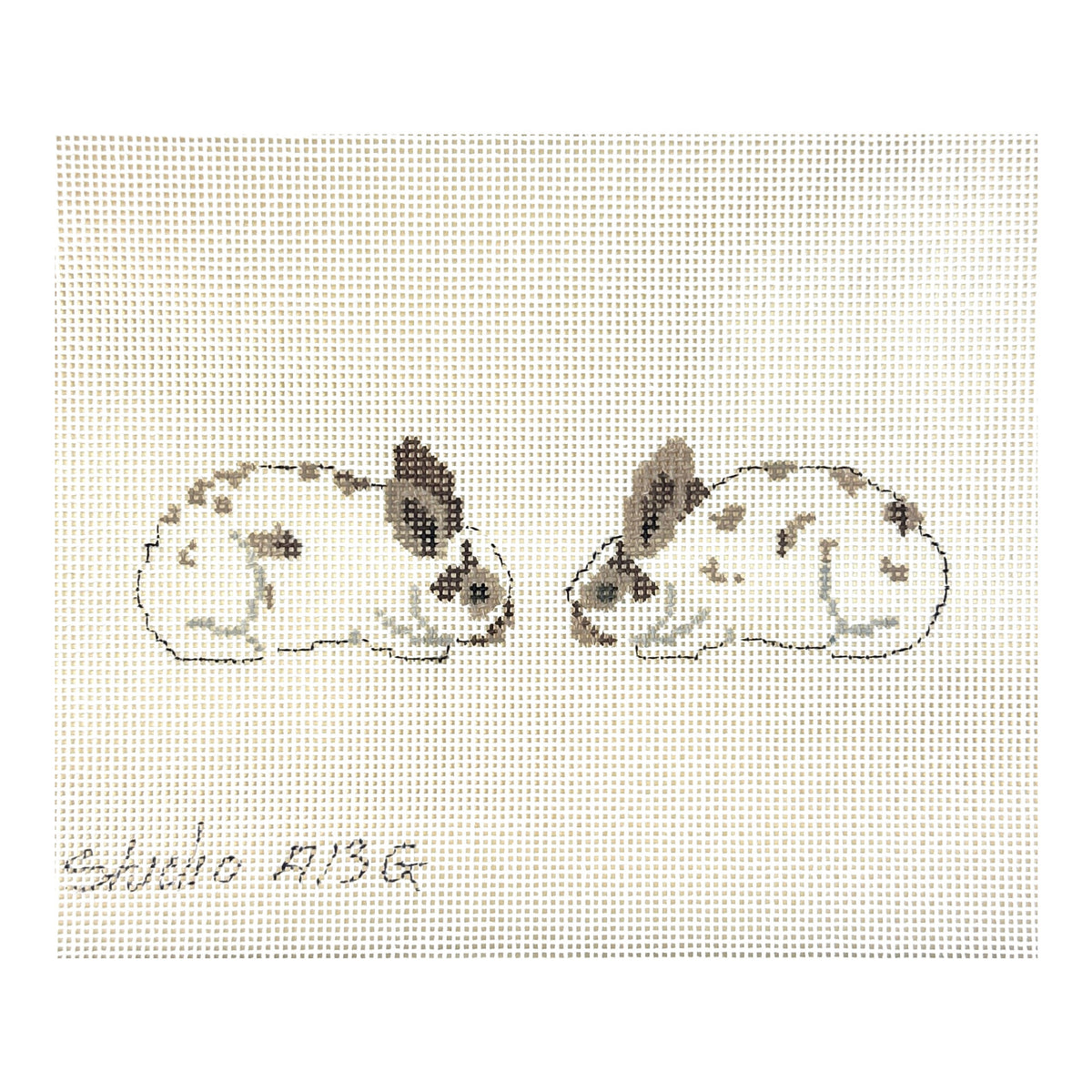 The Studio Midwest Bunny Scissors Fob Needlepoint Canvas