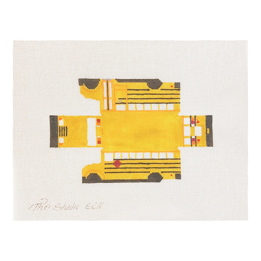 The Studio Midwest Cool Wheels School Bus 3D Needlepoint Canvas