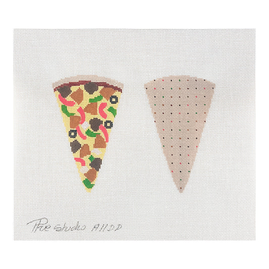 The Studio Midwest Pizza Scissors Case Needlepoint Canvas