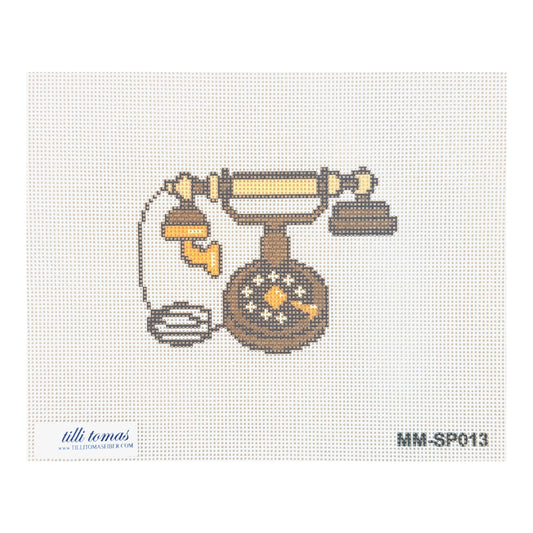 Tilli Tomas Misty Morrow Antique Phone Needlepoint Canvas