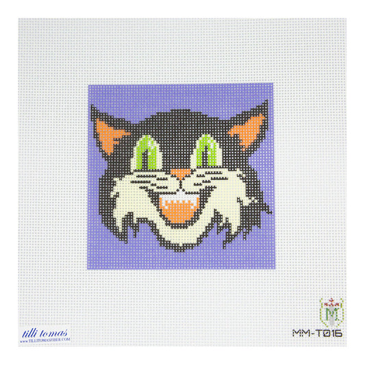 Tilli Tomas Misty Morrow Black Cat Needlepoint Canvas