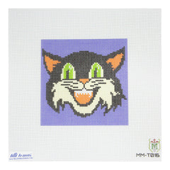 Tilli Tomas Misty Morrow Black Cat Needlepoint Canvas