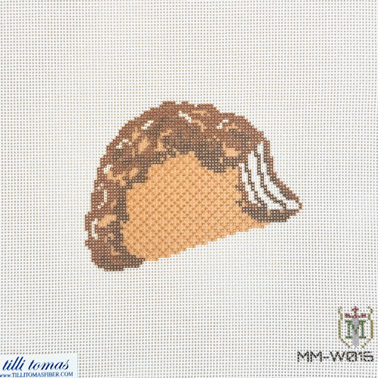 Tilli Tomas Misty Morrow Chocolate Taco Needlepoint Canvas