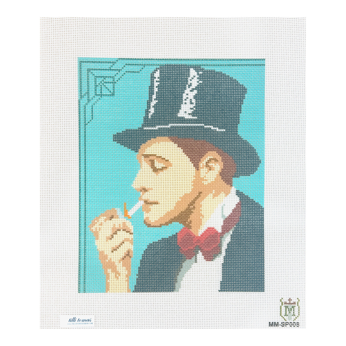 Tilli Tomas Misty Morrow Dapper Dude Needlepoint Canvas