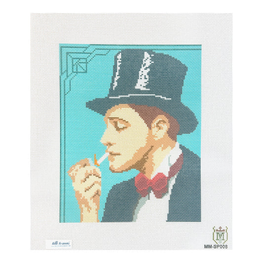 Tilli Tomas Misty Morrow Dapper Dude Needlepoint Canvas