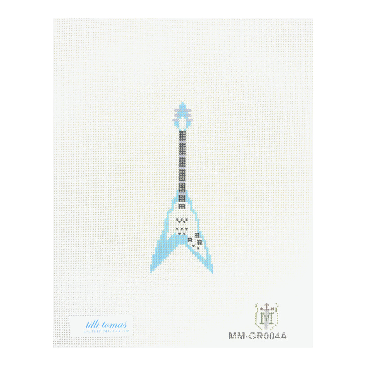 Tilli Tomas Misty Morrow Flying V Needlepoint Canvas - Blue
