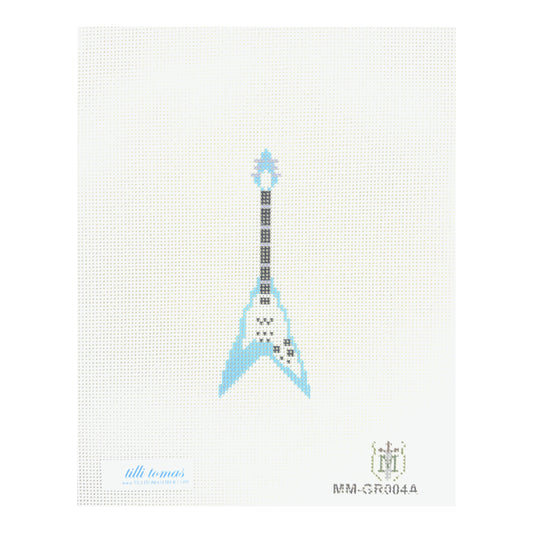 Tilli Tomas Misty Morrow Flying V Needlepoint Canvas - Blue