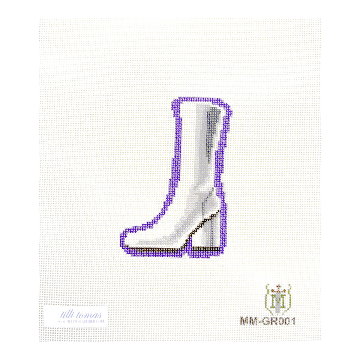 Tilli Tomas Misty Morrow Gogo Boot Needlepoint Canvas