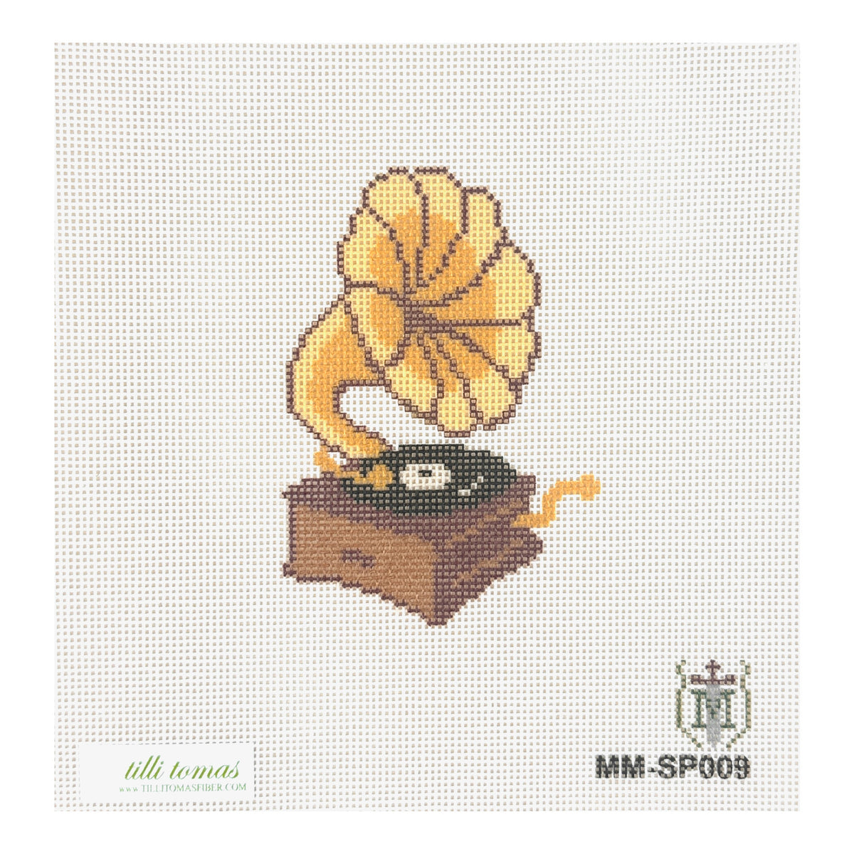 Tilli Tomas Misty Morrow Grammophone Needlepoint Canvas