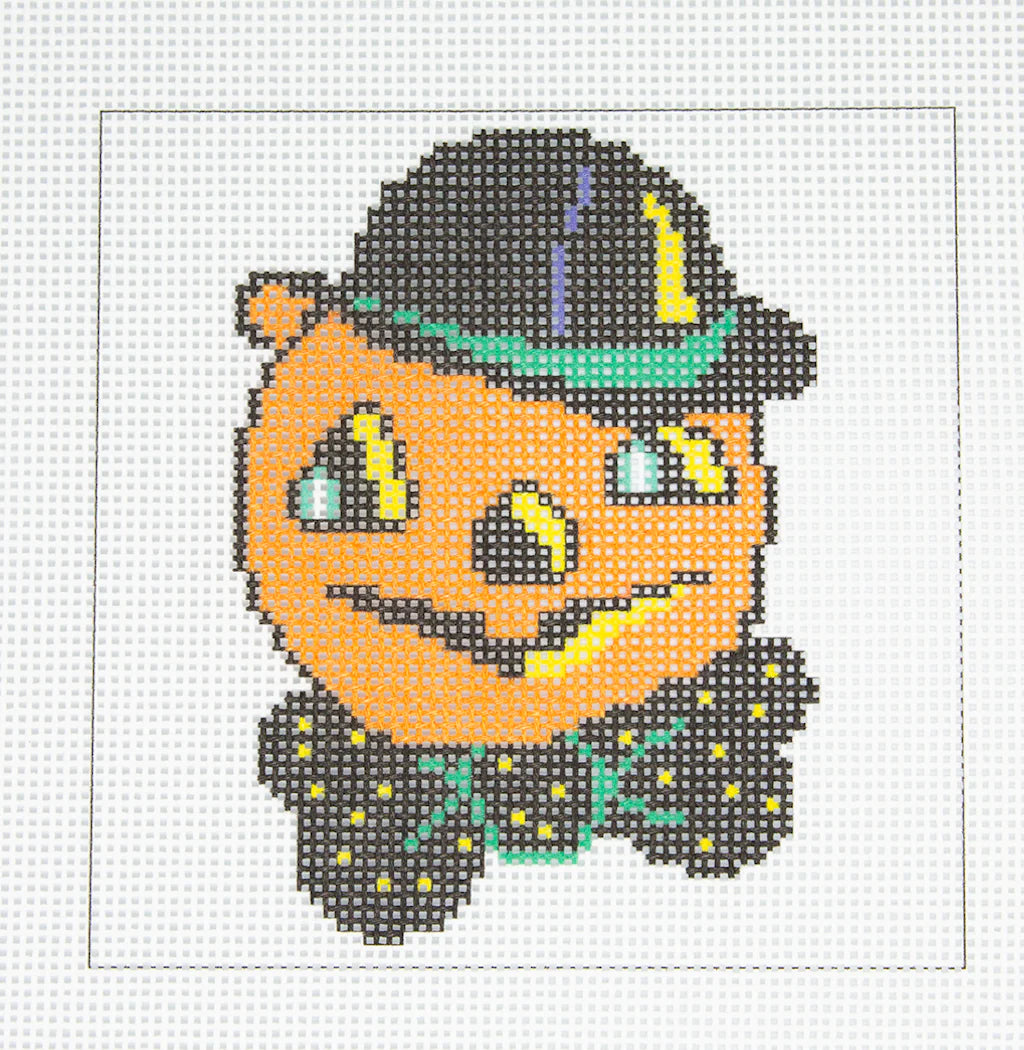 Tilli Tomas Misty Morrow Halloween Pumpkin Needlepoint Canvas