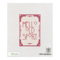 Tilli Tomas Misty Morrow Hello Old Sport Needlepoint Canvas