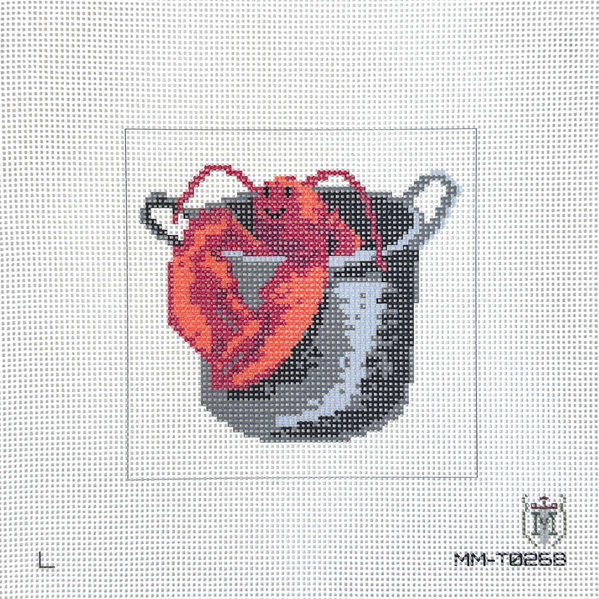 Tilli Tomas Misty Morrow Lobster Pot No Background Needlepoint Canvas