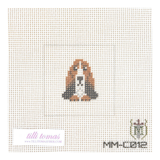 Tilli Tomas Misty Morrow Mini Basset Hound Needlepoint Canvas