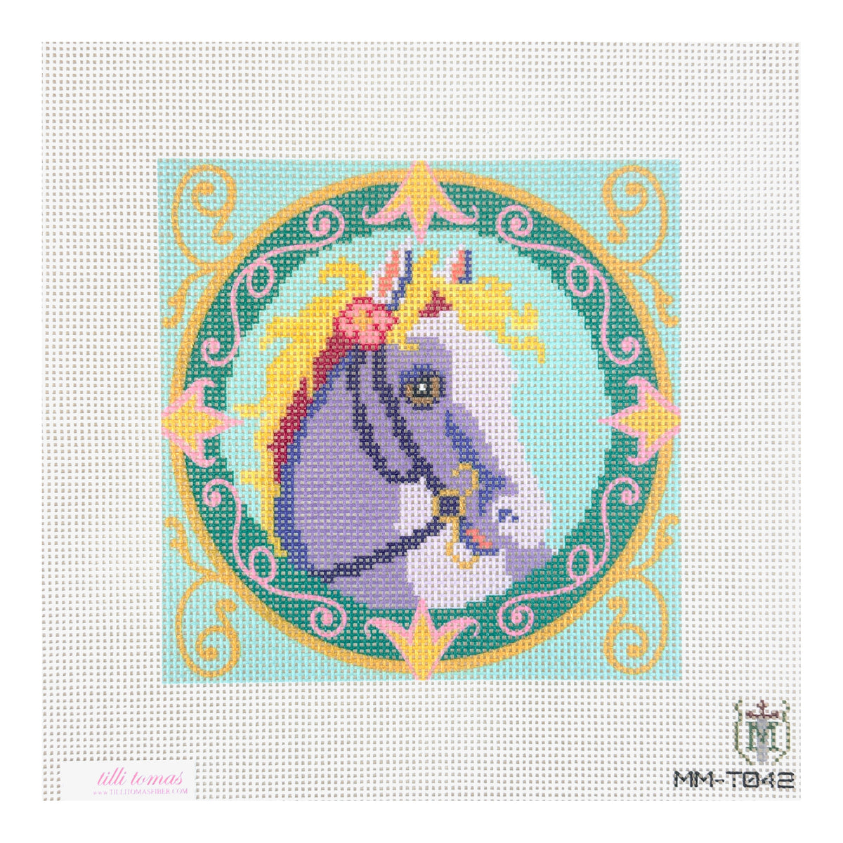 Tilli Tomas Misty Morrow Ornate Horse Portrait Needlepoint Canvas