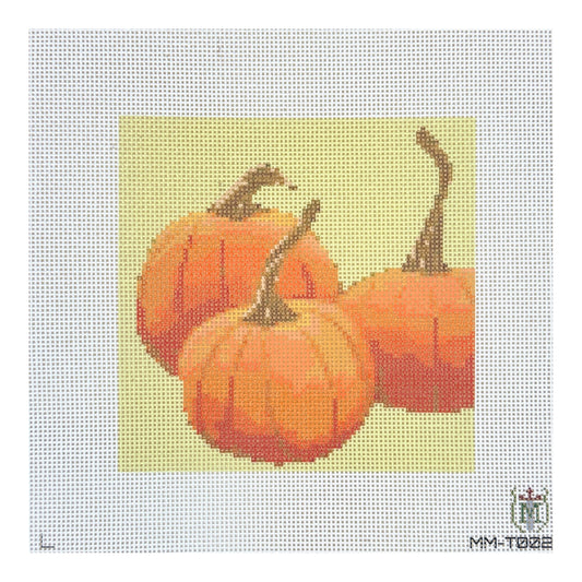 Tilli Tomas Misty Morrow Pumpkin Group Needlepoint Canvas