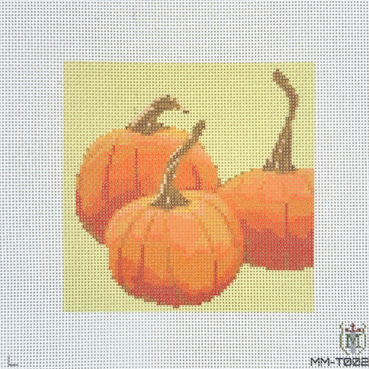 Tilli Tomas Misty Morrow Pumpkin Group Needlepoint Canvas