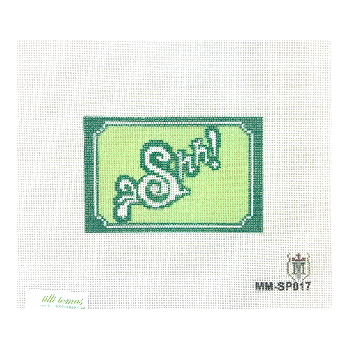 Tilli Tomas Misty Morrow Shh Needlepoint Canvas
