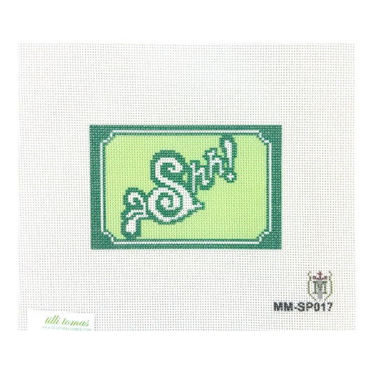 Tilli Tomas Misty Morrow Shh Needlepoint Canvas