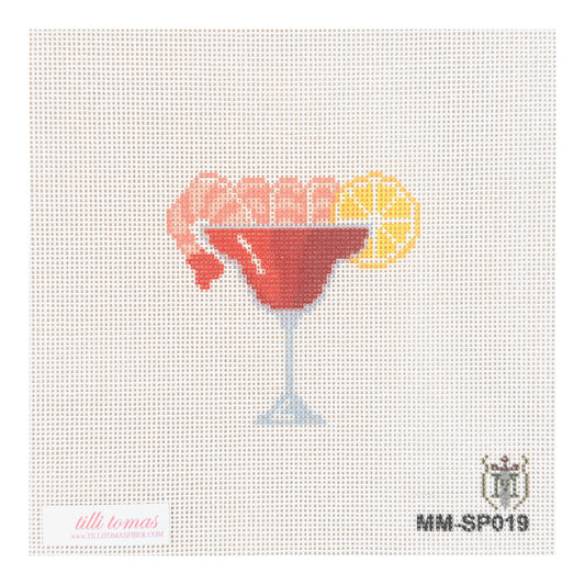 Tilli Tomas Misty Morrow Shrimp Cocktail Needlepoint Canvas