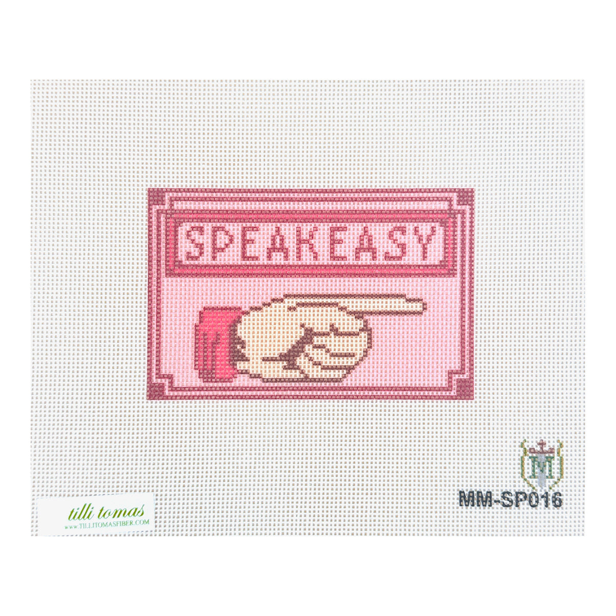 Tilli Tomas Misty Morrow Speakeasy Sign Needlepoint Canvas