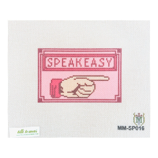 Tilli Tomas Misty Morrow Speakeasy Sign Needlepoint Canvas