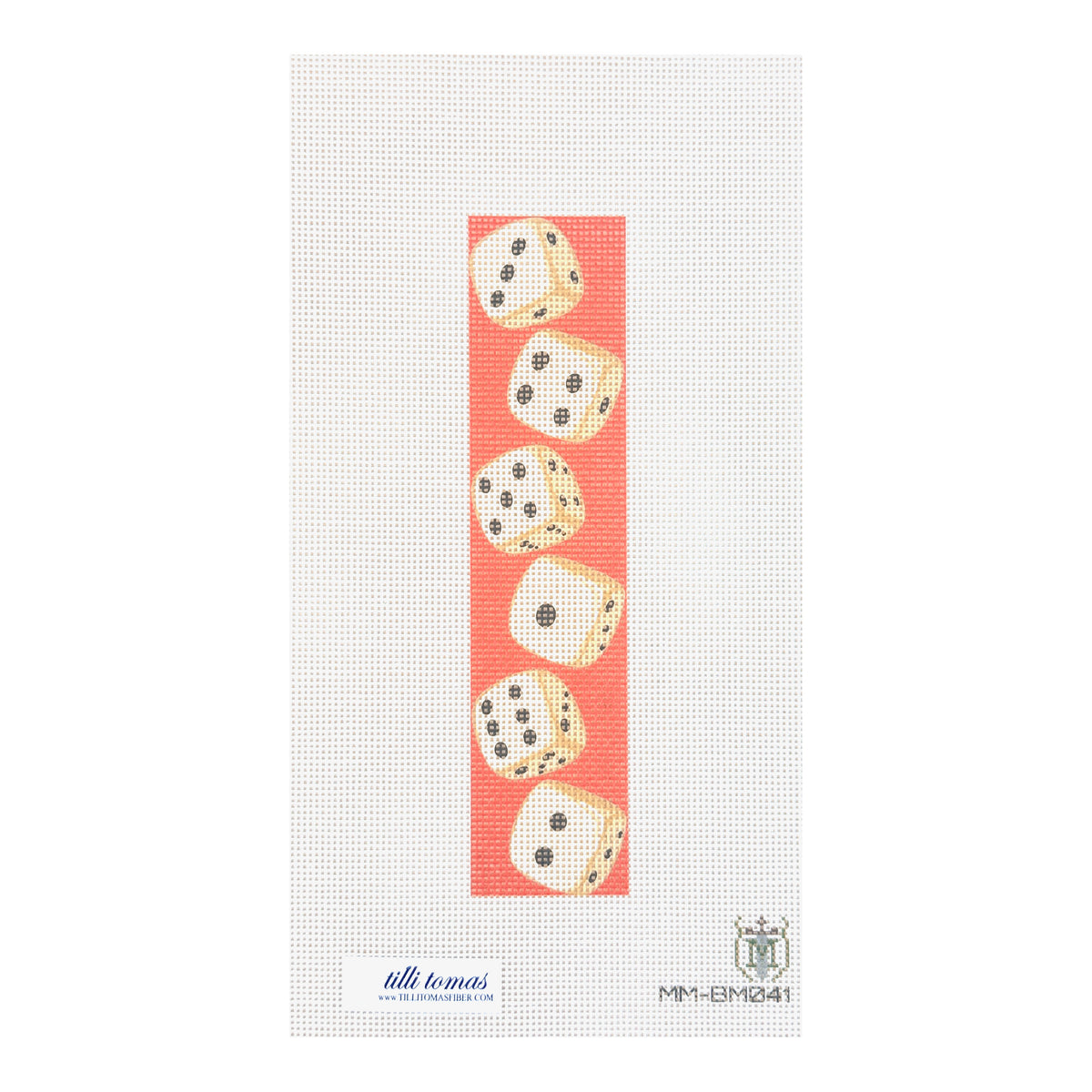 Tilli Tomas Misty Morrow Tumbling Dice Needlepoint Canvas