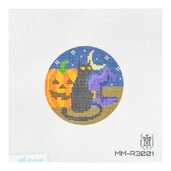 Tilli Tomas Misty Morrow Witch's Cat Needlepoint Canvas