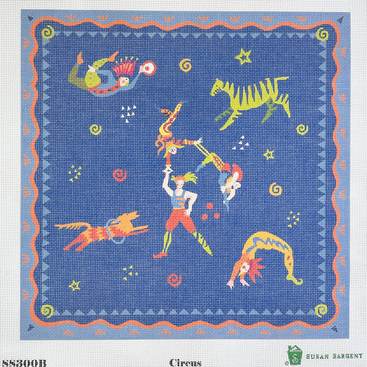 Tilli Tomas Susan Sargent Circus Needlepoint Canvas