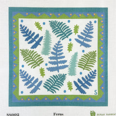 Tilli Tomas Susan Sargent Ferns Needlepoint Canvas