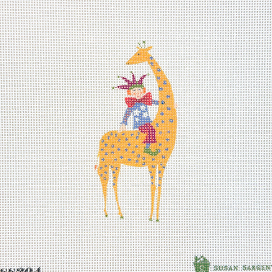 Tilli Tomas Susan Sargent Giraffe Needlepoint Canvas