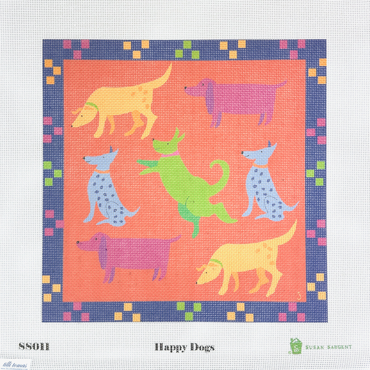 Tilli Tomas Susan Sargent Happy Days Needlepoint Canvas