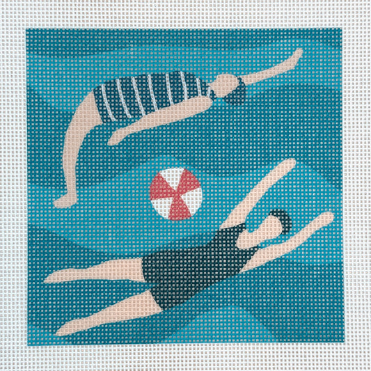 Tilli Tomas  Swimmers Needlepoint Canvas