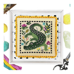 Tiny Modernist Cute Crocodile Cross Stitch Pattern