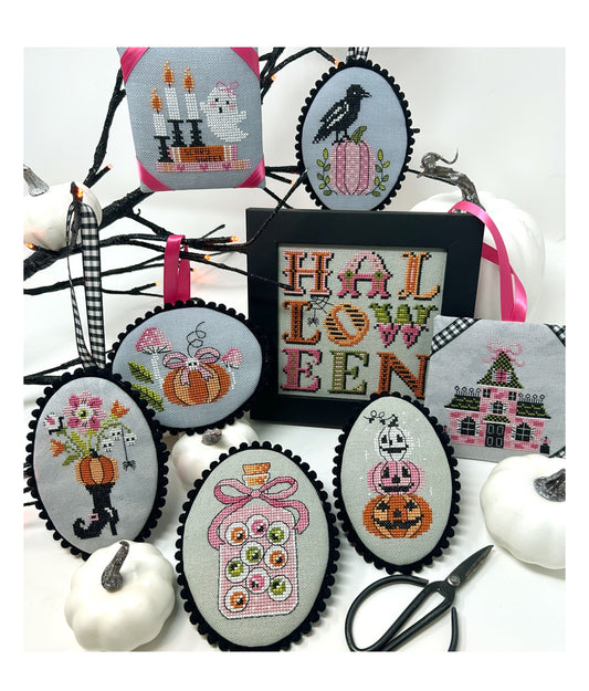 Tiny Modernist Halloween Pretties Cross Stitch Pattern