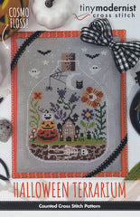 Tiny Modernist Halloween Terrarium Cross Stitch Pattern