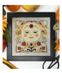 Tiny Modernist Harvest Moon Cross Stitch Pattern