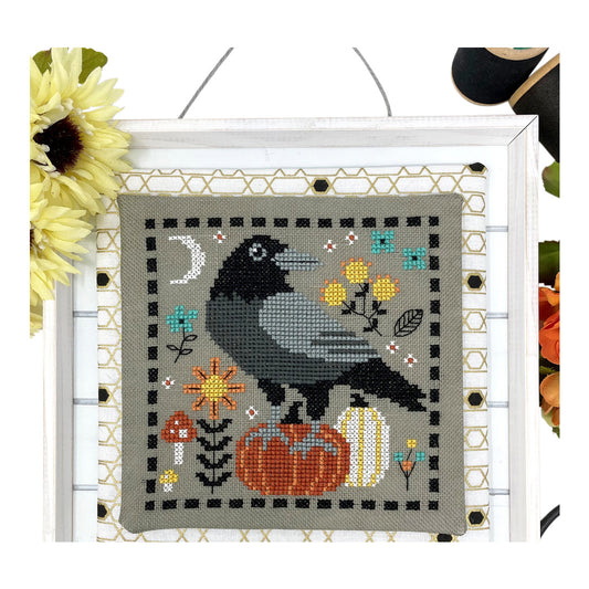 Tiny Modernist The Black Crow Cross Stitch Pattern