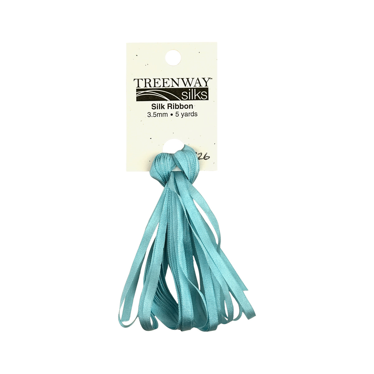 Treenway Silks Ribbon 3.5mm - 0326 Turquoise Haze