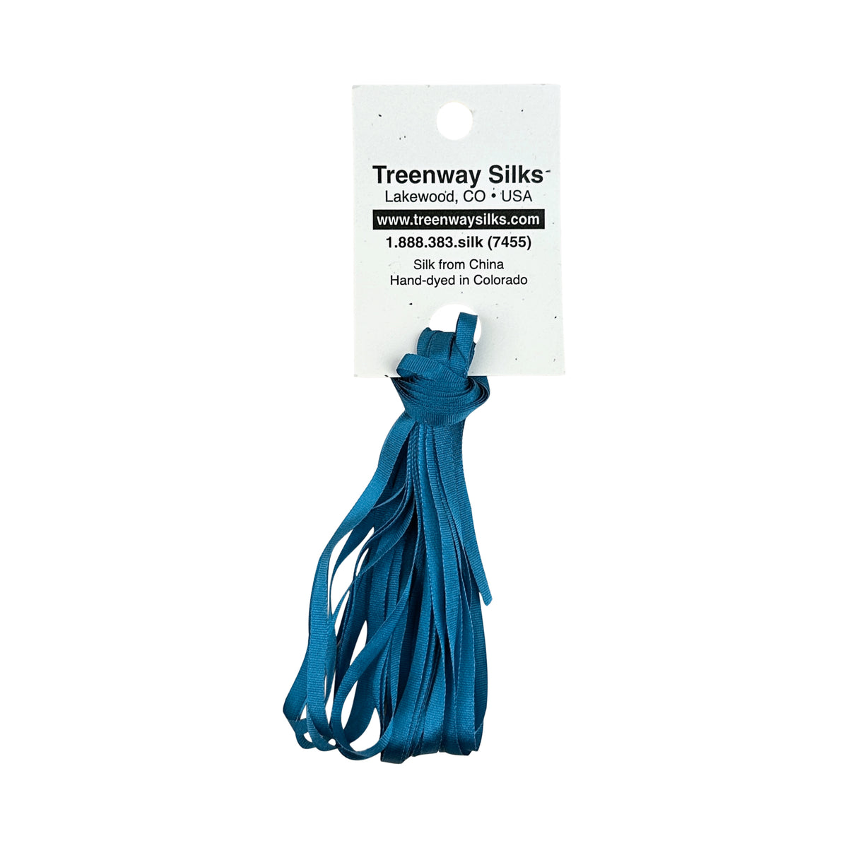 Treenway Silks Ribbon 3.5mm - 0327 Blue Macaw