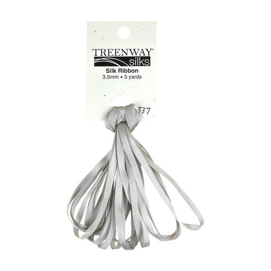Treenway Silks Ribbon 3.5mm - 0337 Sterling