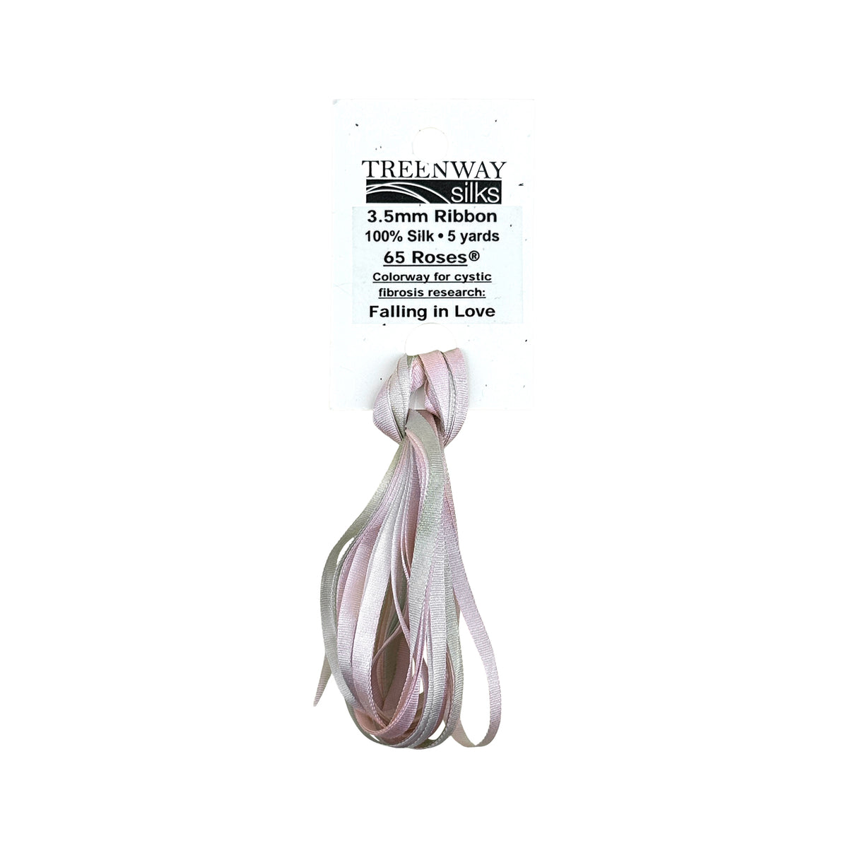 Treenway Silks Ribbon 3.5mm 65 Roses - Falling in Love