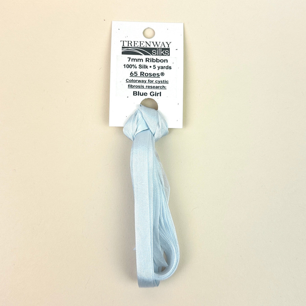 Treenway Silks Ribbon 7mm 65 Roses - Blue Girl