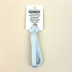 Treenway Silks Ribbon 7mm 65 Roses - Blue Girl