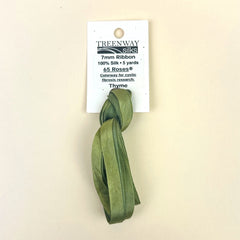 Treenway Silks Ribbon 7mm 65 Roses - Thyme